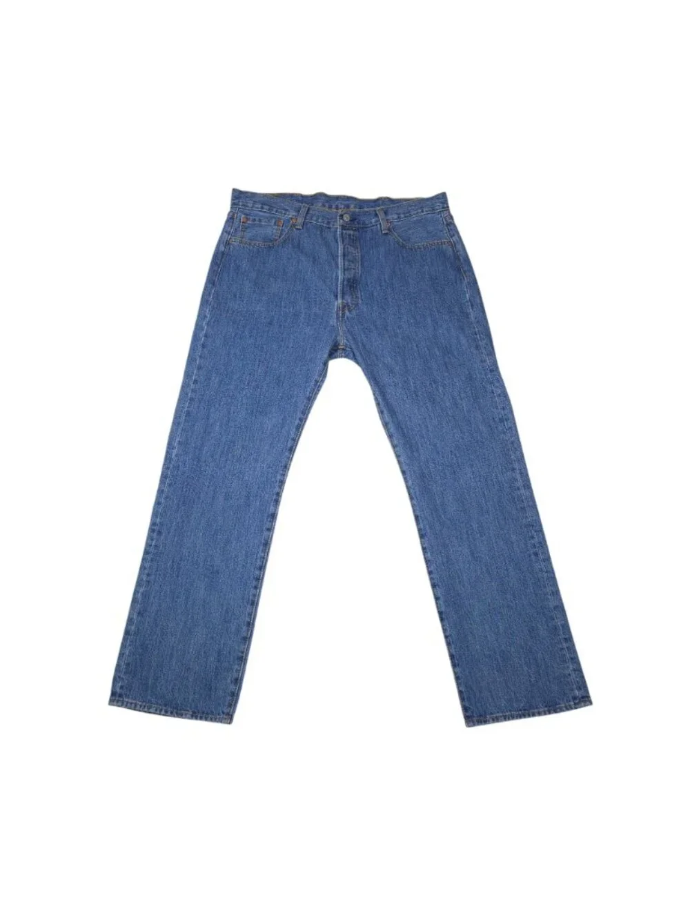 Levis 501 Mens Blue Jeans 38x32 Button Fly Classic Fit Heavyweight Denim